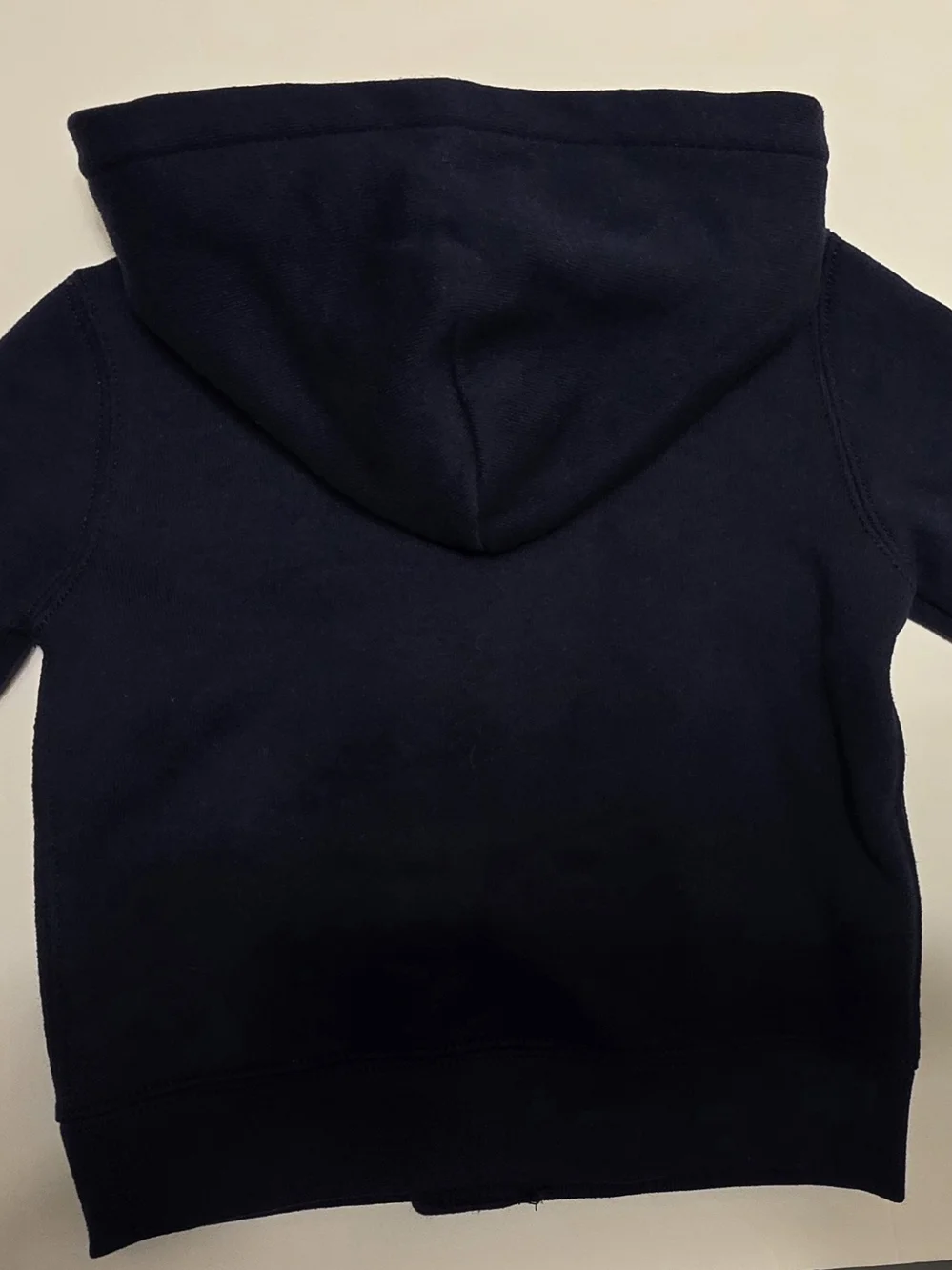 Ralph Lauren Navy Kids Hooded Zip Sweatshirt with Polo Players Size 12m